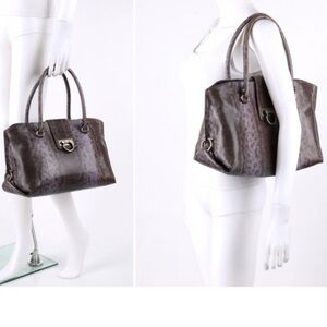 SALVATORE FERRAGAMO A/W 2009 "Soft Sofia" Purple Lizard leather made in Italy